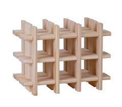 Well Home Botellero modular para 9 Botellas en Madera 13,4x22x32,5cm