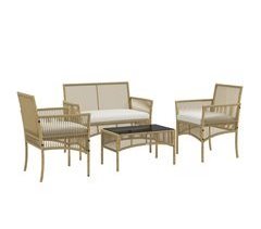 Muebles de Jardín Acero, Ratán Outsunny