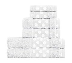 Vipalia Juego de Toallas de Baño: Tocador, Lavabo y Sábana. 450 gr. Modelo Lunares