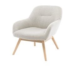 MALMO - Sillón de tela y patas de madera