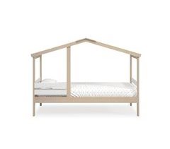Cama cabaña AZRAEL 90cm madera natural y blanco