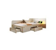 Cama juvenile de MDF con 3 cajónes