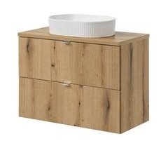 Mueble bajo 'Newport' con lavabo de cerámica y 2 cajones 80