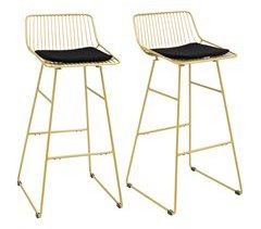 Taburetes de Bar Acero, Poliéster HOMCOM, hogar - cocina