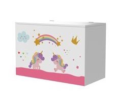 Juguetero para niños Oleiros motivo unicornio aglomerado