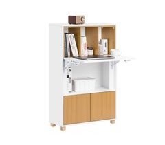 Mesa Escritorio Plegable con 2 Puertas FWT107-WN SoBuy ES