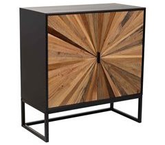 Armario de madera y metal de 2 puertas