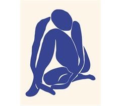 Lámina DAMA AZUL II 40x30cm marca MARCOMUEBLE 