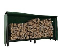 Estante para Leña Metal, PE Outsunny, hogar - climatización