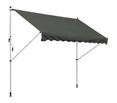Toldo Manual Retráctil Metal, Aluminio, Poliéster Outsunny 300x150