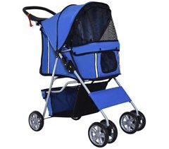 Cochecito para Perro y Gato Acero, Tela Oxford PawHut