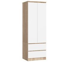 Armario S60 AKORD 2 cajones 2 puertas Roble Artisan, Blanco 60