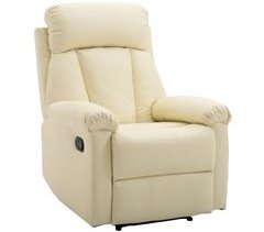 Sillón Reclinable Acero, MDF, PU y Espuma HOMCOM