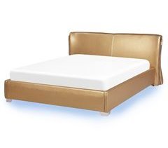 Beliani Cama LED Piel PARIS 195x228
