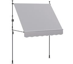 Toldo Manual Retráctil Poliéster, Aluminio Outsunny 200x120