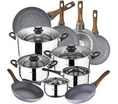 Bateria de cocina 8 piezas + juego de sartenes