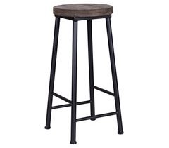 Taburete de madera y metal