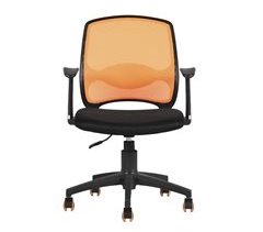Silla de oficina MINI color negro y naranja
