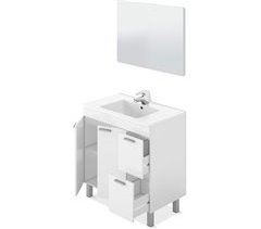 Mueble lavabo Aktiva  + espejo + lavabo 80