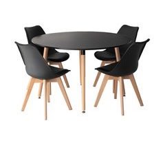 Mesa redonda MARTHA y 4 sillas NORA 120x120