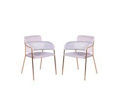 Pack de 2 sillas de diseño tapizadas en terciopelo - Cruiser