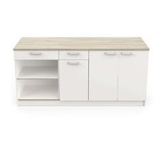 Módulo inferior cocina 3 puertas 2 cajones moderno