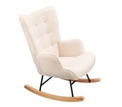 Silla mecedora, sillón de balanceo con respaldo cuadrado