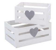 Cajones de madera set 2 piezas