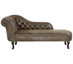 Beliani Chaise longue izquierdo Gamuza sintética NIMES