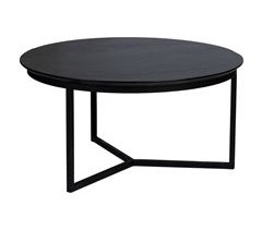 Mesa de centro de mango, patas de hierro