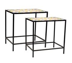 Set 2 soportes de mosaico y metal