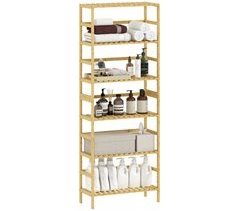 Estantería de Bambú Bambú HOMCOM, hogar - muebles de salón