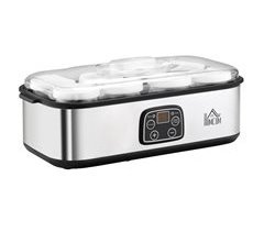 Yogurtera PC, PP, Acero Inoxidable y Vidrio HOMCOM