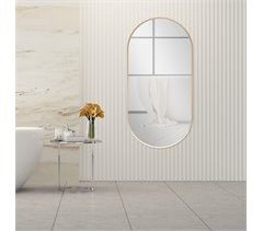 Espejo de pared para el baño Corato elíptica [en.casa] 40x2