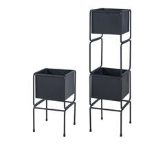 Set de 2 soportes para plantas Sveio metal [en.casa]