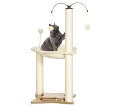Árbol para Gatos MDF, Felpa, Sisal PawHut