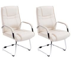 Set de 2 sillas cantilever XXL Attila en polipiel