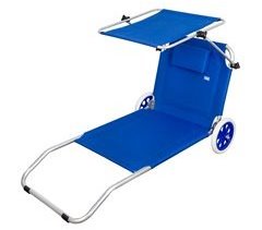 Tumbona carrito de playa plegable 2 en 1 Aktive Beach
