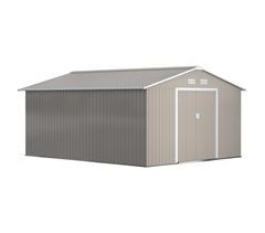 Cobertizo de Jardín Acero Galvanizado y PP Outsunny 386