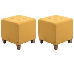 Set de 2 Taburetes Puff Pharao en tela