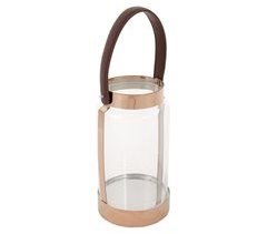 Farol de acero inoxidable y cristal