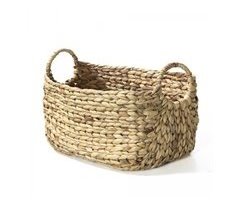Cesta de jacinto de agua con asas