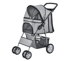 Carrito para mascotas impermeable acero / poliéster