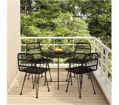 Juego de comedor de jardín   ratán sintético