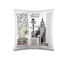NATURALS - Funda de Cojin Estampado - NEW YORK TRAVEL