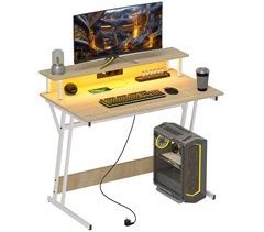 Mesa Gaming Melamina de Madera HOMCOM, oficina - escritorios