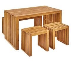 Beliani Conjunto de comedor BELLANO