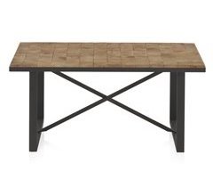 Mesa de centro de bloques de madera