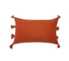 Funda de cojín de algodón con flecos M/Joy