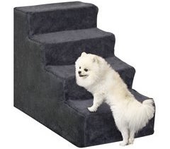 Escalera para Mascotas Aglomerado de Madera, Poliéster PawHut